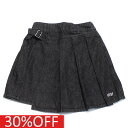 【アルジー/algy/JS/ガールズ/ジュニア/女の子】 セール 【30%OFF】 ラップ風プリーツスカート ブラック(BK)