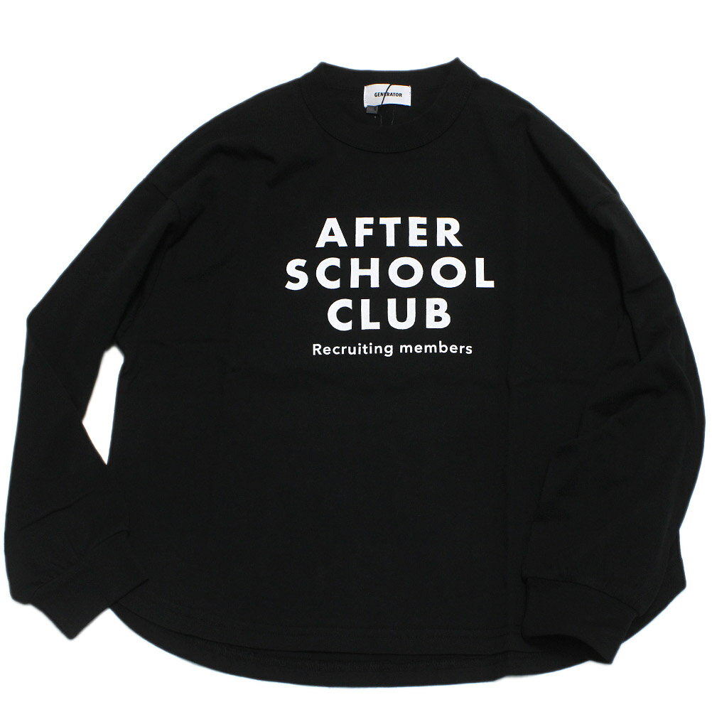 【子供服 ジュニア 親子 GENERATOR ジェネレーター】 AFTER L/S シャツ ブラック(BK)