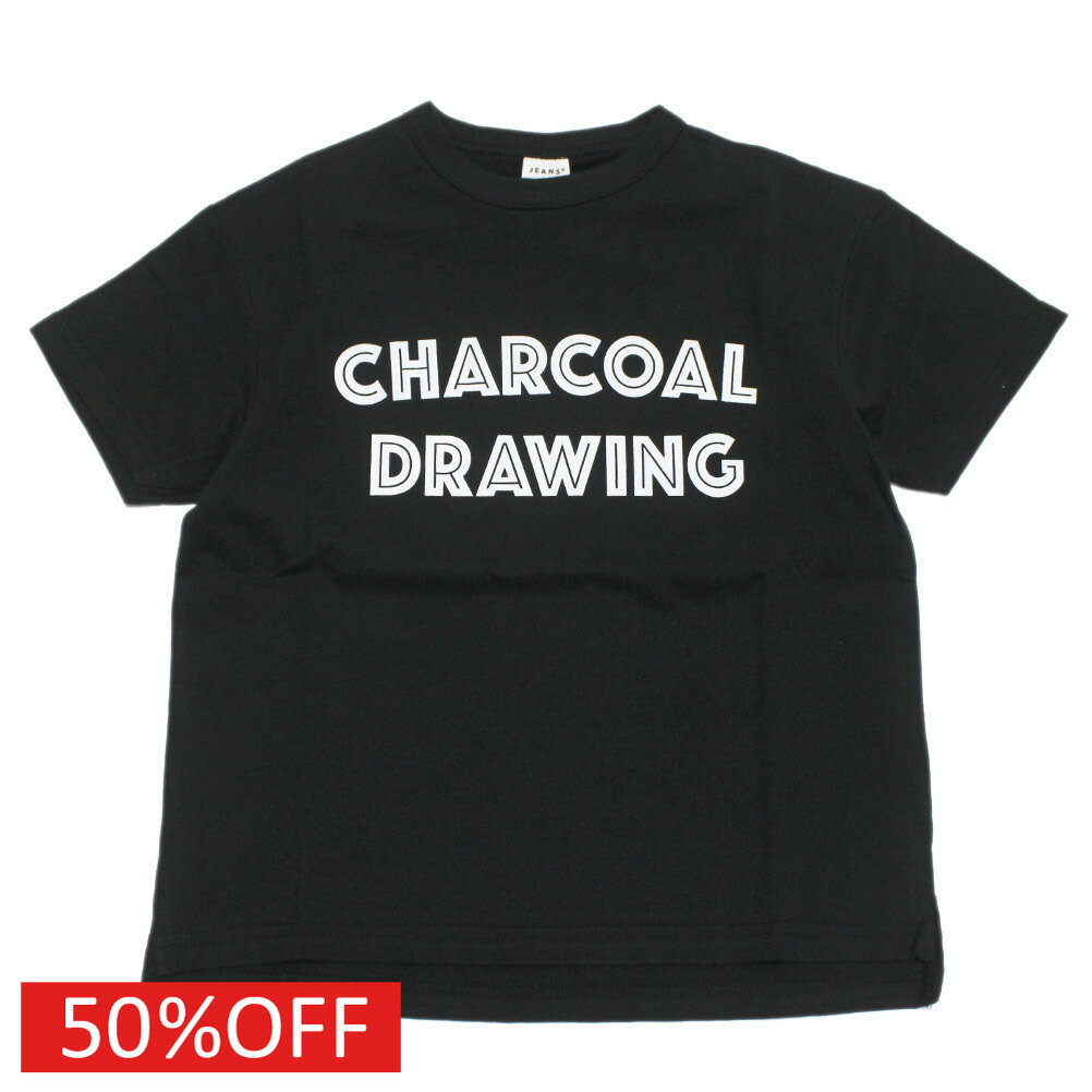 【JEANS.B/ジーンズベー/子供服】 セール 【50%OFF】 CHARCOAL　Tシャツ ブラック(BK)