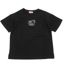 【ミニマル minimal キッズ服 SDGs 子供服 アウトドア 】 【防汚撥水】アウトドア系Tシャツ クロ(80)(4)