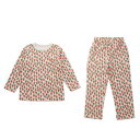 【オーシャンアンドグラウンド/子供服/ベビー/キッズ/ジュニア/ocean&ground】 GIRL’Sソウガラ長袖パジャマ レッド(RD)