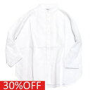 【子供服 アンディニー undeny. キッズ レディース 女の子】 セール 【30%OFF】 スタンドカラーフリルシャツ ホワイト(WH)