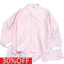 【子供服 アンディニー undeny. キッズ レディース 女の子】 セール 【30%OFF】 ストライプフレアシャツ ピンク(PK)