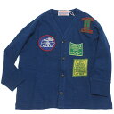 【デニム&ダンガリー DENIM DUNGAREE デニムダンガリー DD 子供服 親子 】 テンジク ワッペン カーディガン 4NV紺