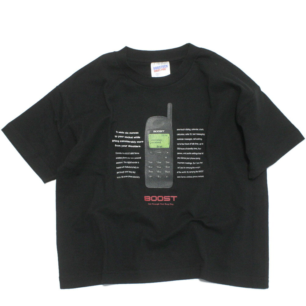 Rakuten - 【子供服 ジュニア 親子 BOOSTOCK ブーストック】 PHONE Tシャツ ブラック(BK)