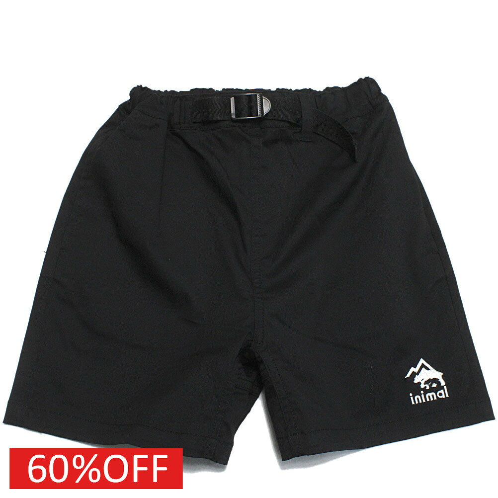 长裤 - 【ミニマル minimal キッズ服 SDGs 子供服 アウトドア 】 セール 【50%OFF】 ストレッチツイルクライミングショーツ クロ(80)