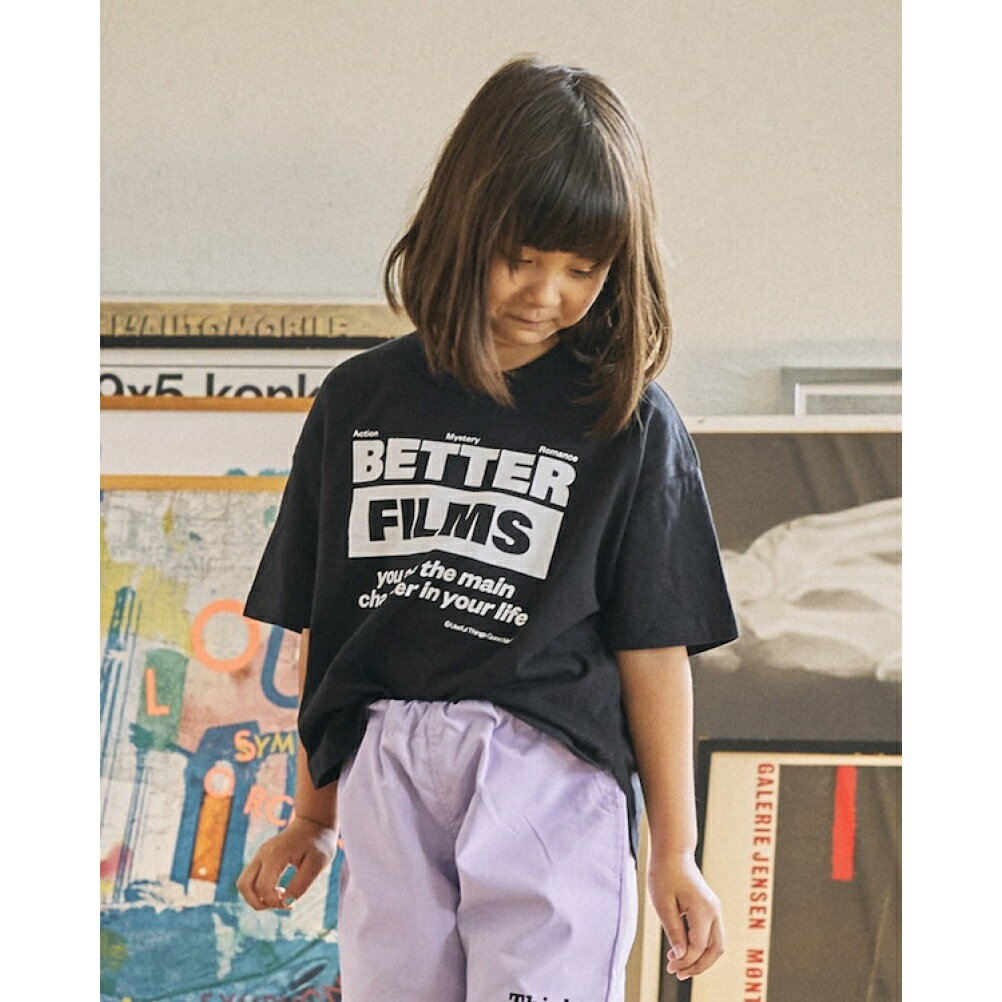 【子供服 ジュニア 親子 GENERATOR ジェネレーター】 BETTER FILMS Tシャツ【3月入荷予定】 ブラック(BK)