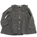【1+in the family ワンモアインザファミリー ベビー服】 ORLINAフリルカーディガン グレー(GRAY)