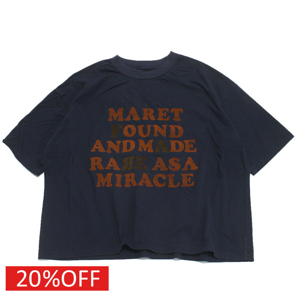 Rakuten - 【MARET マレ まれ レディース メンズ 大人服/ユニセックス 】 セール 【20%OFF】 ヴィンテージフロッキーT ネイビー(4)