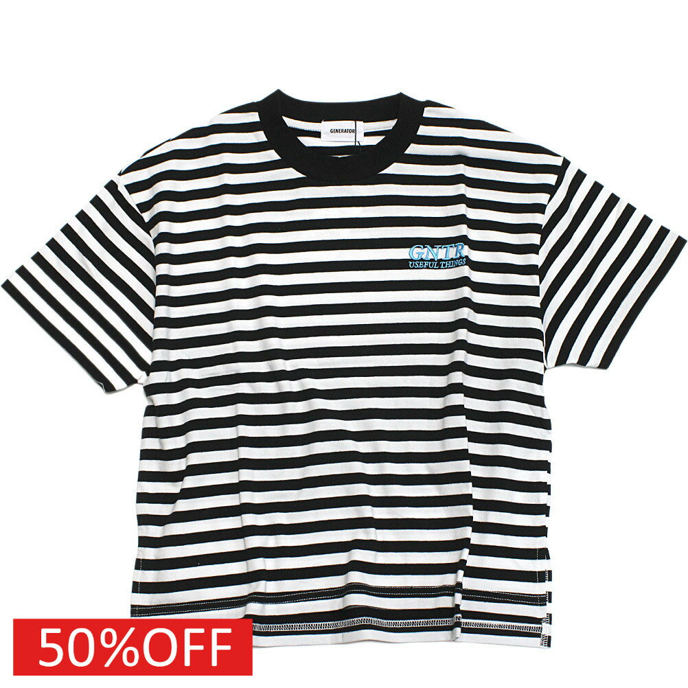 PORTER - 【子供服 ジュニア 親子 GENERATOR ジェネレーター】 セール 【50%OFF】 ボーダー Tシャツ ブラック(BK)