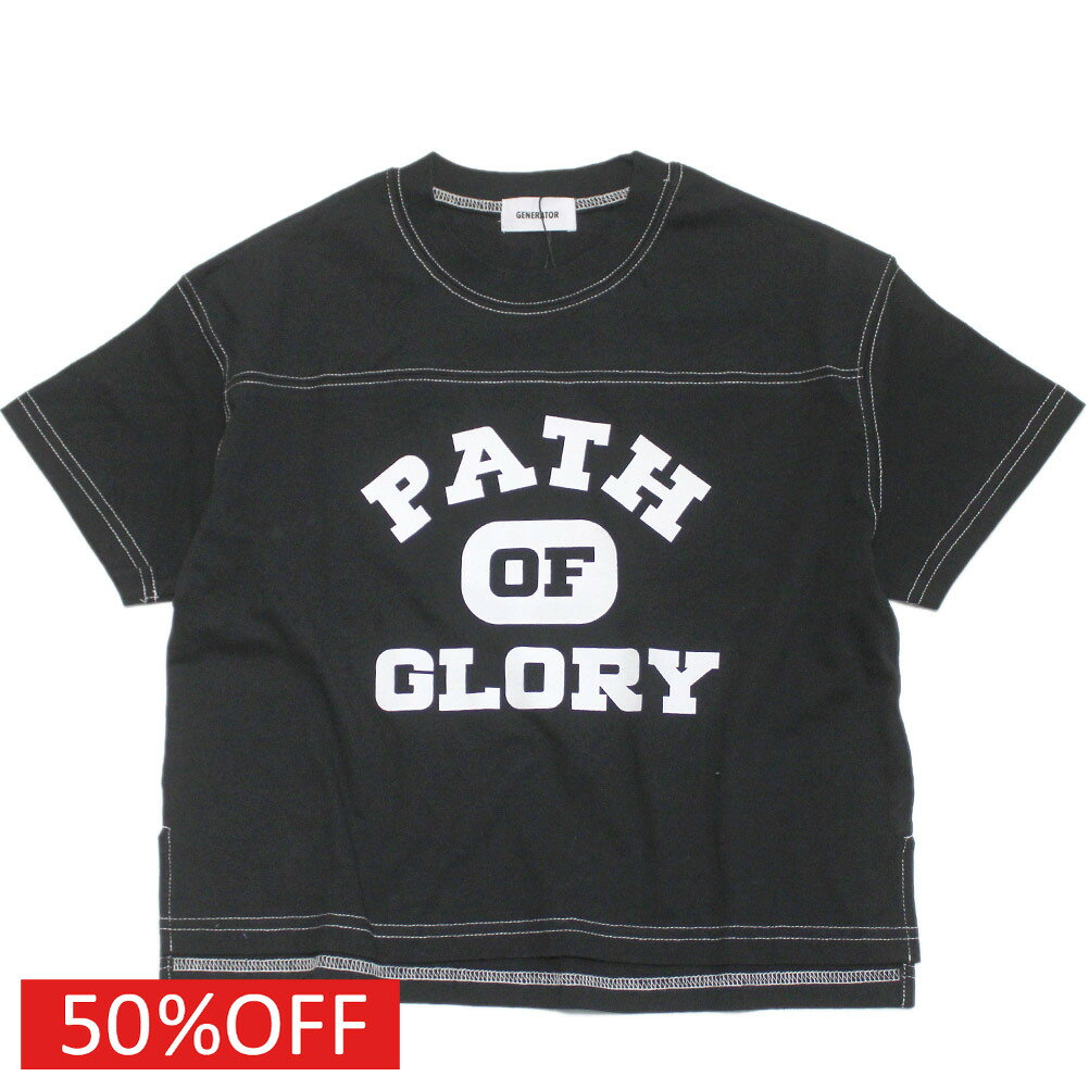 T-Shirts （Half Sleeves） - 【子供服 ジュニア 親子 GENERATOR ジェネレーター】 セール 【50%OFF】 PATH フットボール Tシャツ ブラック(BK)