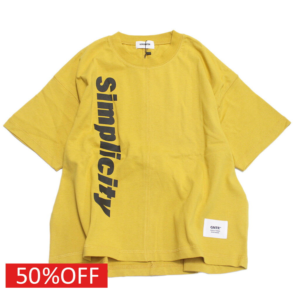 T-Shirts （Half Sleeves） - 【子供服 ジュニア 親子 GENERATOR ジェネレーター】 セール 【50%OFF】 Simplicity 切り替え Tシャツ イエロー(YE)