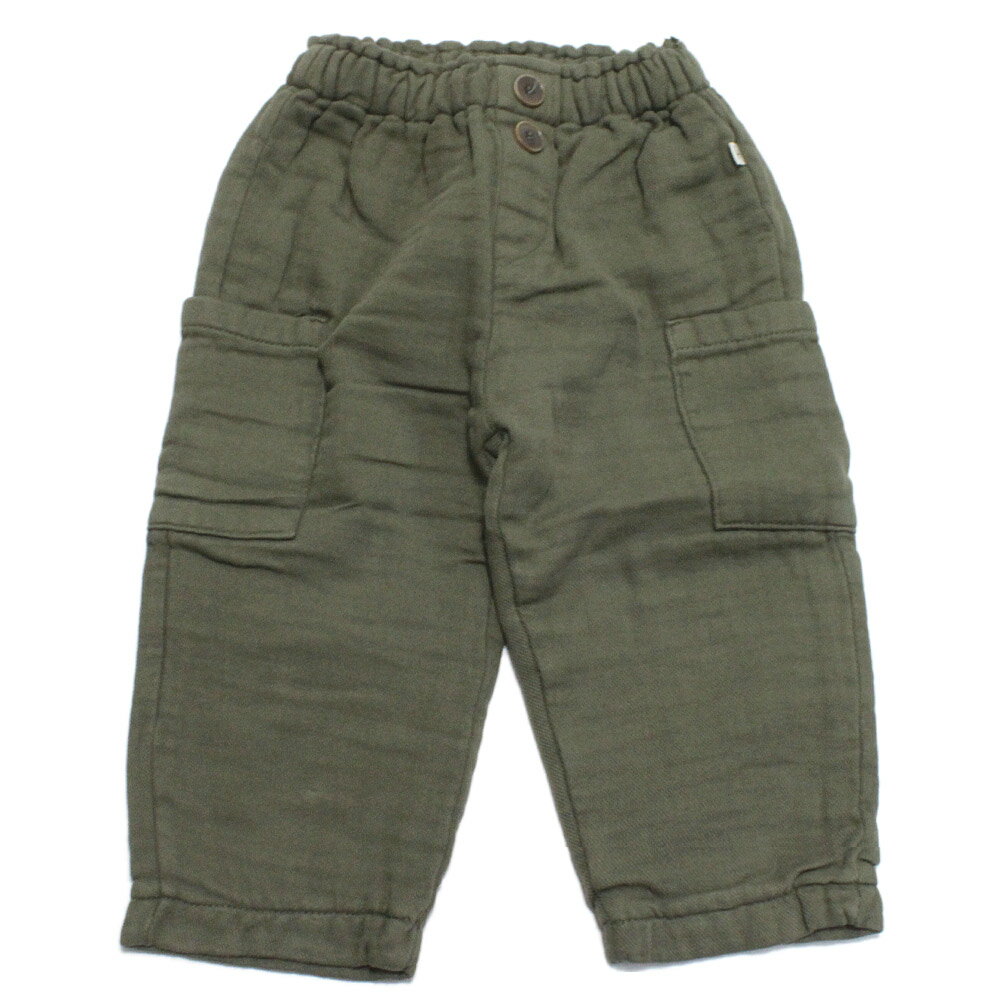 【1＋in the family ワンモアインザファミリー ベビー服】 POLテーパードパンツ オリーブ(OLV)