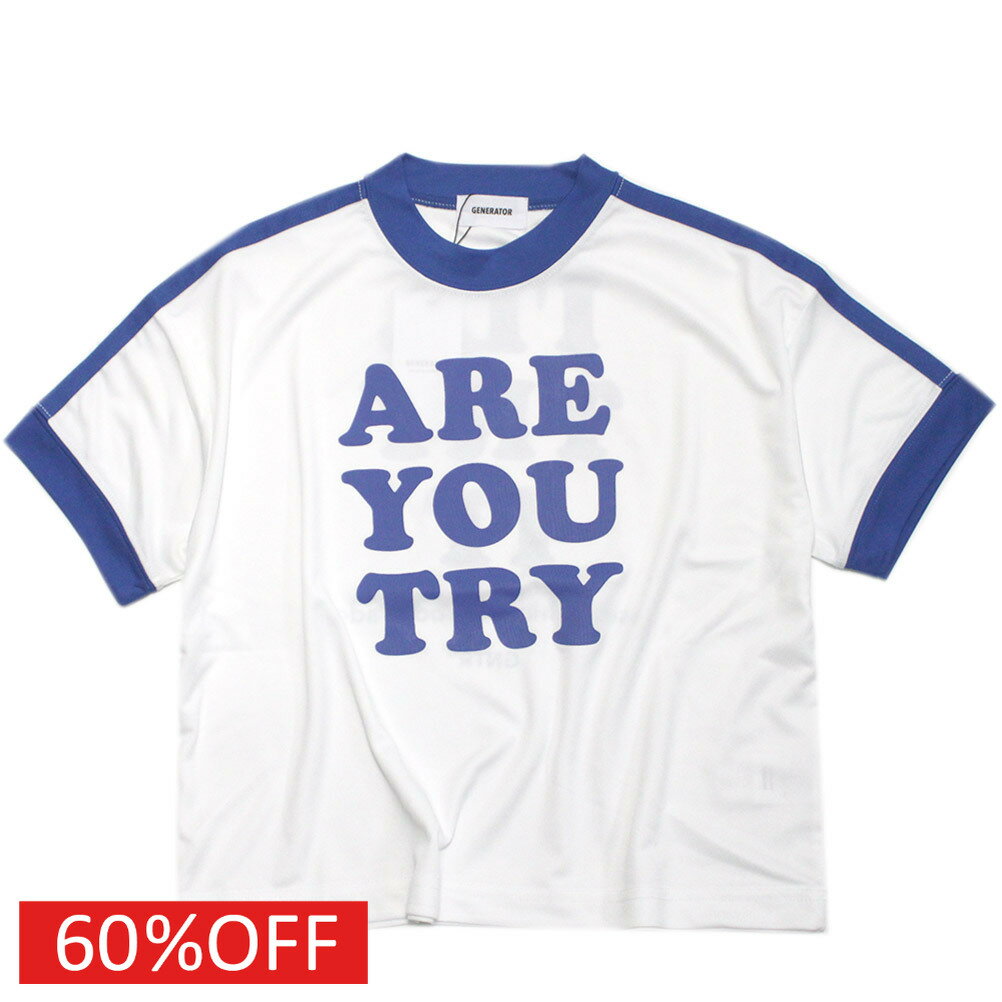 T-Shirts （Half Sleeves） - 【子供服 ジュニア 親子 GENERATOR ジェネレーター】 セール 【60%OFF】 ライン ドライTシャツ ホワイト(WH)