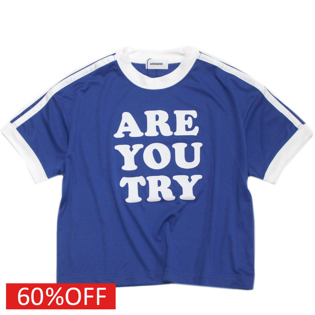 T-Shirts （Half Sleeves） - 【子供服 ジュニア 親子 GENERATOR ジェネレーター】 セール 【60%OFF】 ライン ドライTシャツ ブルー(BL)