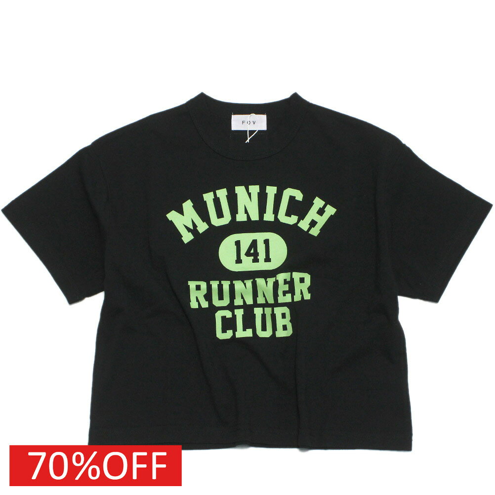 【子供服 フォブ FOV キッズ】 セール 【50%OFF】 MUNICH Tシャツ ブラック(BK)
