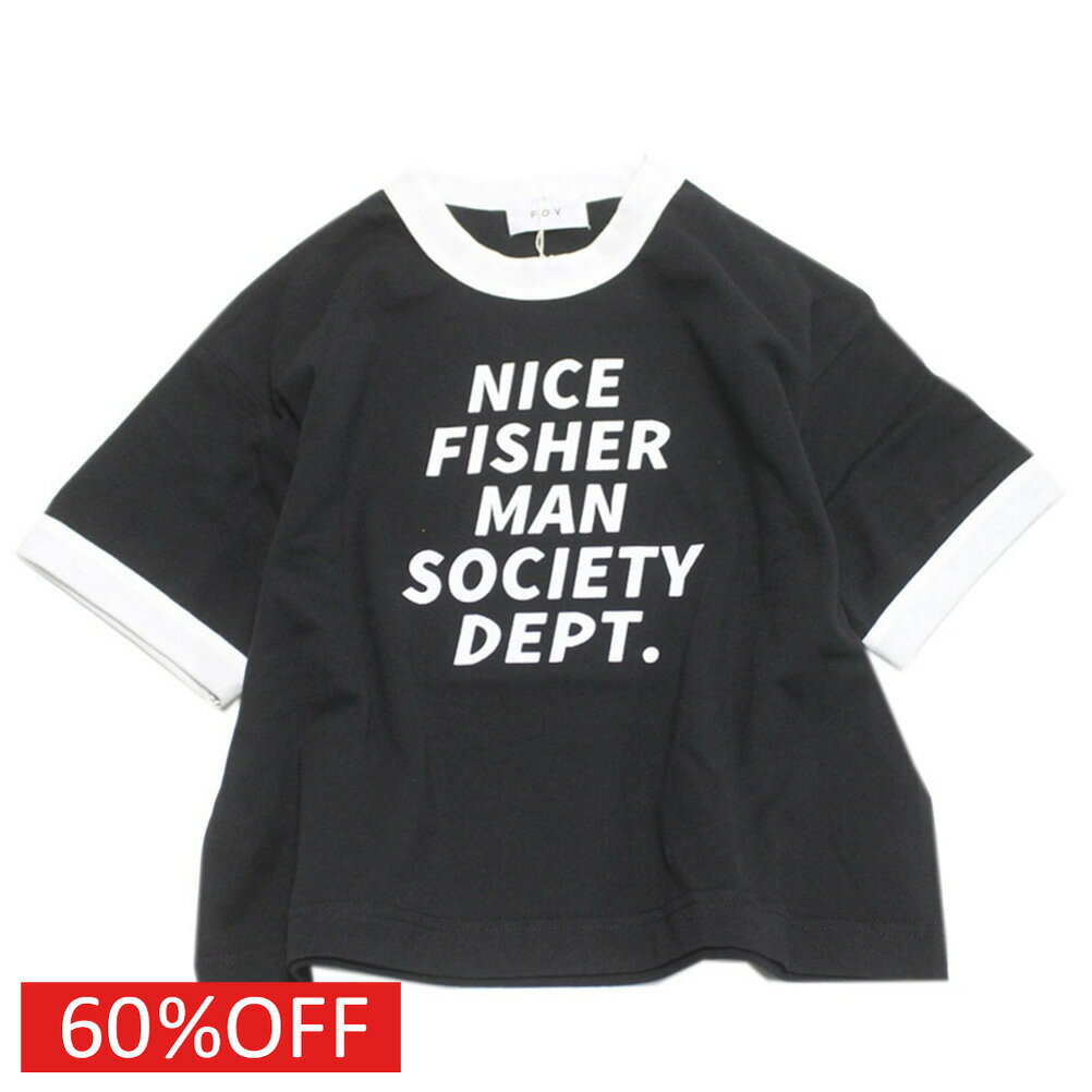 【子供服 フォブ FOV キッズ】 セール 【50%OFF】 FISHERMAN Tシャツ ブラック(BK)