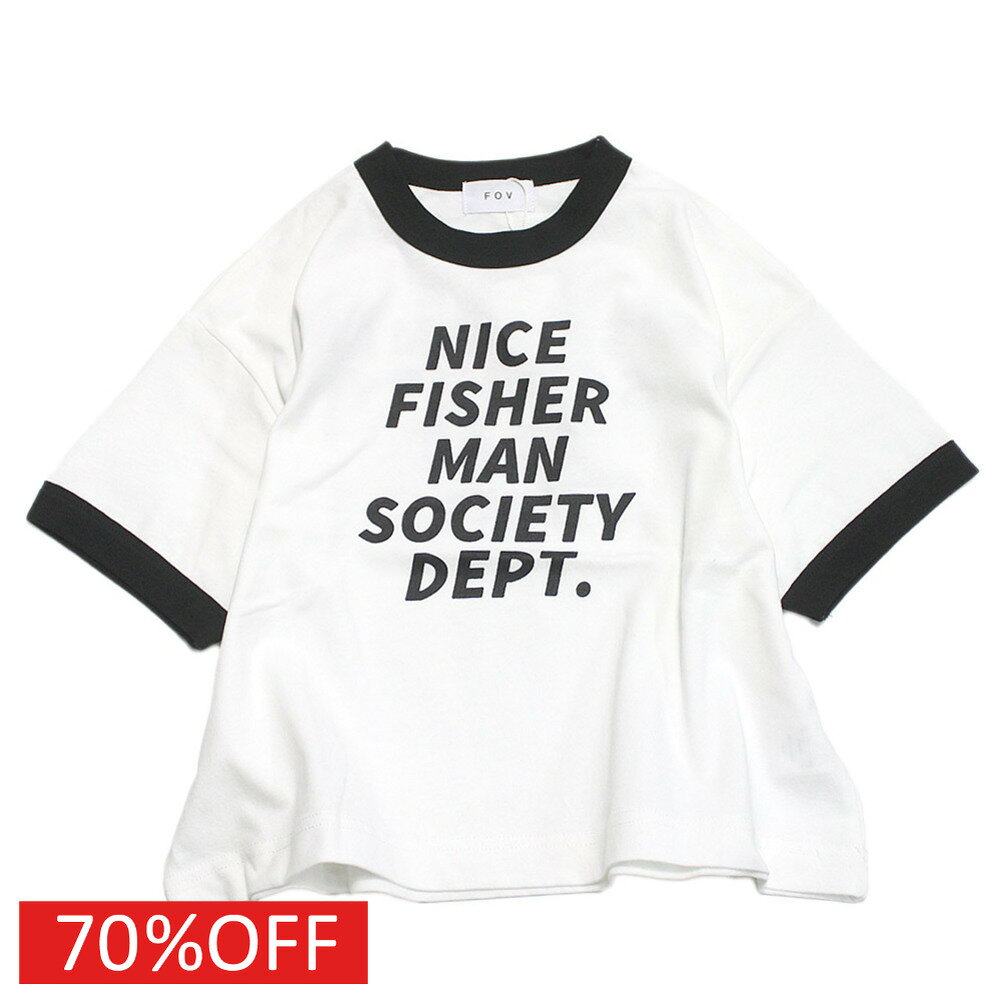 【子供服 フォブ FOV アウトレット　OUTLET セール】 セール 【70%OFF】 FISHERMAN Tシャツ ホワイト(WH)