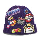 【ジャム/JAM/子供服/キッズ】 JAMワッペン ニットCAP パープル