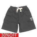 【子供服 ジュニア 親子 GENERATOR ジェネレーター】 セール 【30%OFF】 MILIS カーゴハーフショーツ ブラック(BK)