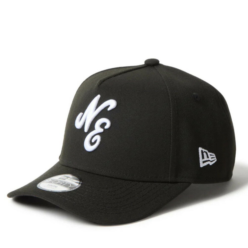 Cap - 【ニューエラ　キッズ/NEW ERA KIDS/帽子】 YOUTH 9FORTY A-Frame Black and White CLSSCNE CAP ブラック
