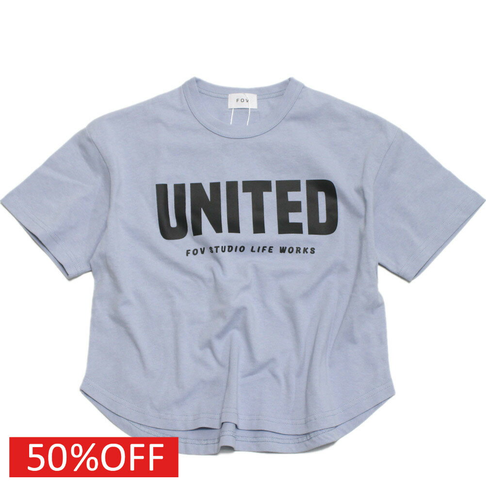 Rakuten - 【子供服 フォブ FOV キッズ】 セール 【50%OFF】 UNITED 6分袖Tシャツ サックス(SA)