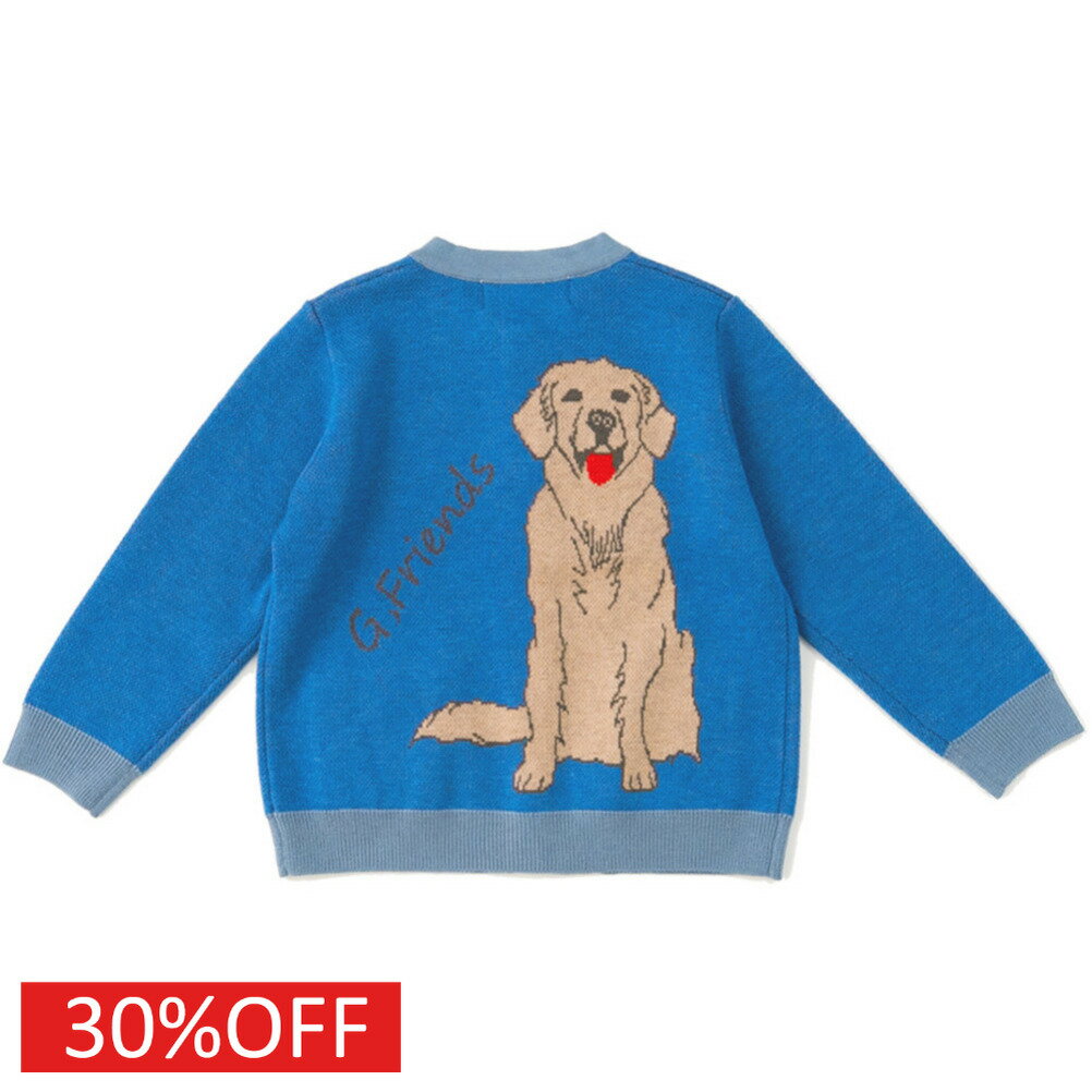 “アミアミ”のゴルフレンドカーディガン背中いっぱいに大きなゴールデンレトリバーをデザインした、遊び心あふれるニットカーディガン。やわらかいウール混素材あたたかく軽い着心地が魅力です。お手入れも簡単で、ご家庭の洗濯機で丸洗いOK。かわいさと実用性を兼ね備えた、とっておきの一枚です。ポリエステル54%　アクリル20%　ナイロン20%　ウール6%グレー(12)メーカー希望小売価格はメーカー商品タグに基づいて掲載しています関連キーワード:子供服 キッズ トドラー ジュニア Jr 男子 男児 男の子 女子 女児 女の子 ガールズ ボーイズ ユニセックス きょうだい 兄弟 姉妹 リンクコーデ お揃い ブルー(92) 100cm 115cm 130cm 145cm ami253004トップ&nbsp;>&nbsp;セール&nbsp;>&nbsp;ブランド一覧&nbsp;>&nbsp;ア&nbsp;>&nbsp;アミアミ(ami amie)トップ&nbsp;>&nbsp;ブランド一覧&nbsp;>&nbsp;ア&nbsp;>&nbsp;アミアミ(ami amie)トップ&nbsp;>&nbsp;アイテム一覧&nbsp;>&nbsp;トップス&nbsp;>&nbsp;カーディガントップ&nbsp;>&nbsp;セール&nbsp;>&nbsp;アイテム一覧&nbsp;>&nbsp;トップス&nbsp;>&nbsp;カーディガントップ&nbsp;>&nbsp;ボーイズ・ユニセックス&nbsp;>&nbsp;トップス&nbsp;>&nbsp;カーディガンサイズ 着丈 身幅肩幅 袖丈85 37 3023 32100 40 34 26 35115 44 38 29 39130 49 41 31 43145 54 44 34 47free 60 49 37 57採寸結果は全てセンチ表記です。商品により多少の誤差がございます。目安とお考え下さい。※BCはバックセンター（首から裾までの後中心）です。※SNPはサイドネックポイント（肩から裾までの直線で計測した長さ）です。生地の透け感なしあり生地の厚み薄手普通厚手生地の伸縮性なしややありあり裏地なしあり裏起毛a245a247a249a366a