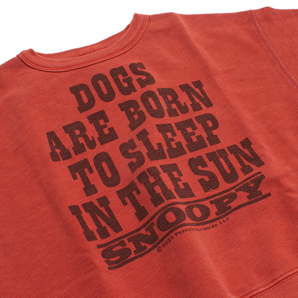 【DD×スヌーピー DENIM DUNGAREE×スヌーピーコラボ PEANUTS 子供服】 セール 【50%OFF】 ウラケ SNOOPY SUN スウェット 5R赤