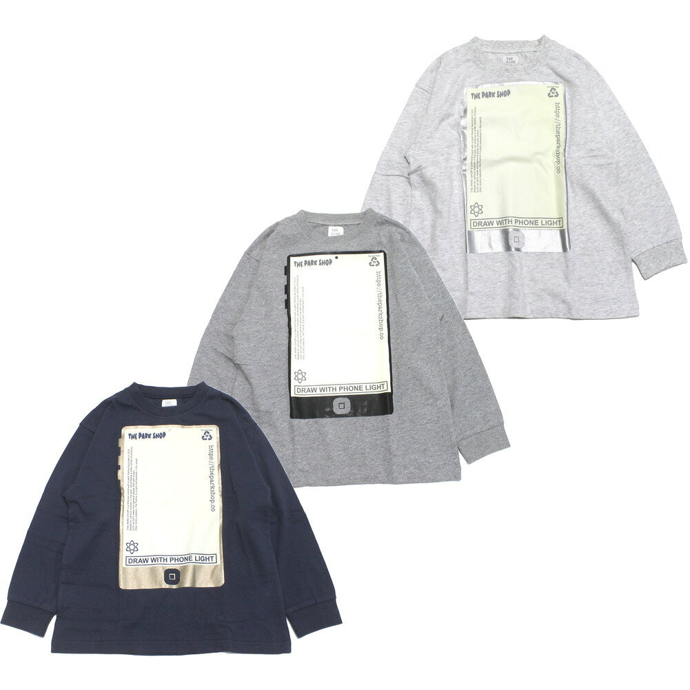 【キッズ THE PARK SHOP 子供服 ザ・パークショップ こども服 ジュニア】 DRAW PHONE LIGHT ロングスリーブTシャツ