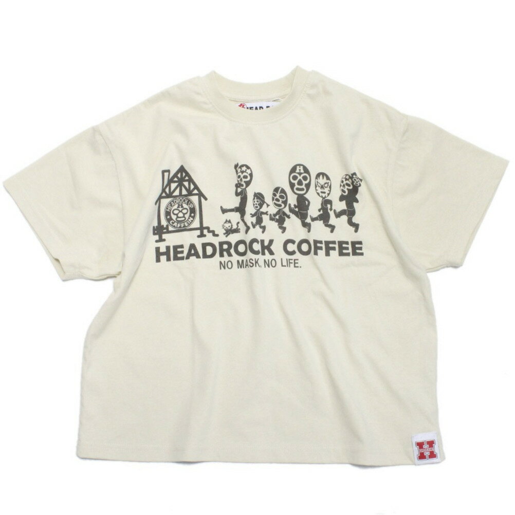 【ヘッドロック/子ども服/HEAD ROCK/子供服】 あす楽 HEAD ROCK COFFEE BIGTシャツ ベージュ 18 