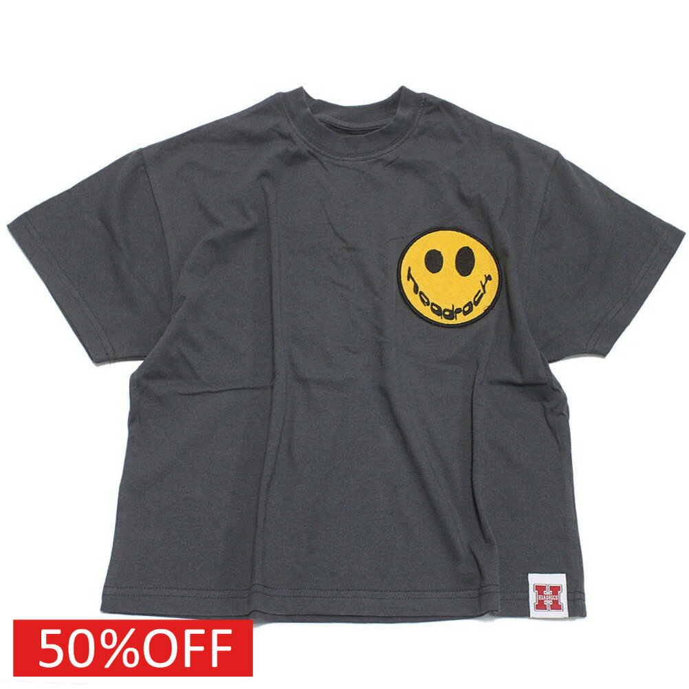 【ヘッドロック/子ども服/HEAD ROCK/子供服】 セール 【50 OFF】 SMILE BIGTシャツ スミクロ(1)