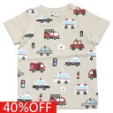【CHEEK ROOM/チークルーム/知育玩具/子供服/ベビー/キッズ】 セール 【40%OFF】 働く車Tシャツ アイボリー(IV)