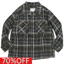 【オーシャンアンドグラウンド/子供服/ベビー/キッズ/ジュニア/ocean&ground】 セール 【70%OFF】 チェックオープンカラーシャツ グレー(GY...