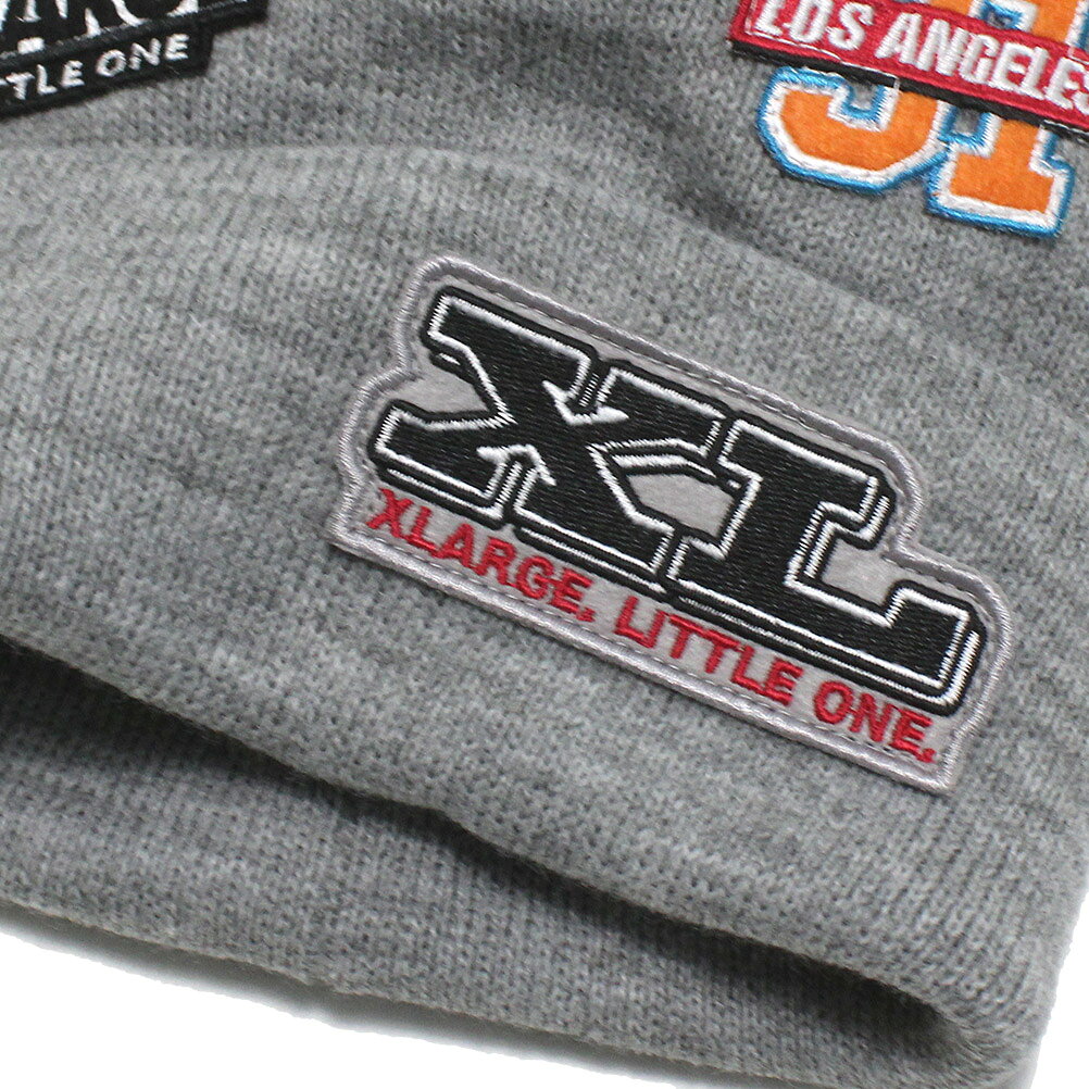 子供服サーカスの【キッズ エクストララージ XLARGE KIDS 子供服 エックスラージ】 ワッペンニットキャップ TOP・グレー(85)｜アングル3