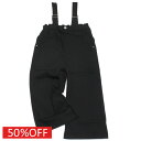 【マルーク 子供服 maarook 女の子 親子 ガールス ベビー ベビーギフト】 セール 【50%OFF】 ハイストレッチツイルサロペットパンツ クロ(4)