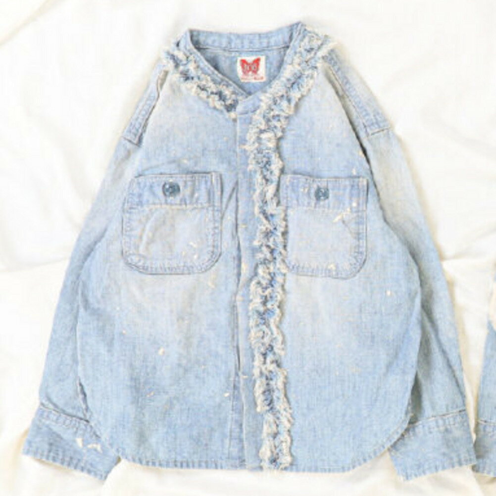 子供服サーカスの【子供服 親子 ゴートゥーハリウッド GO TO HOLLYWOOD 】 シャンブレー リメイク ワークシャツ【8月入荷予定】 14BLブルー｜アングル2