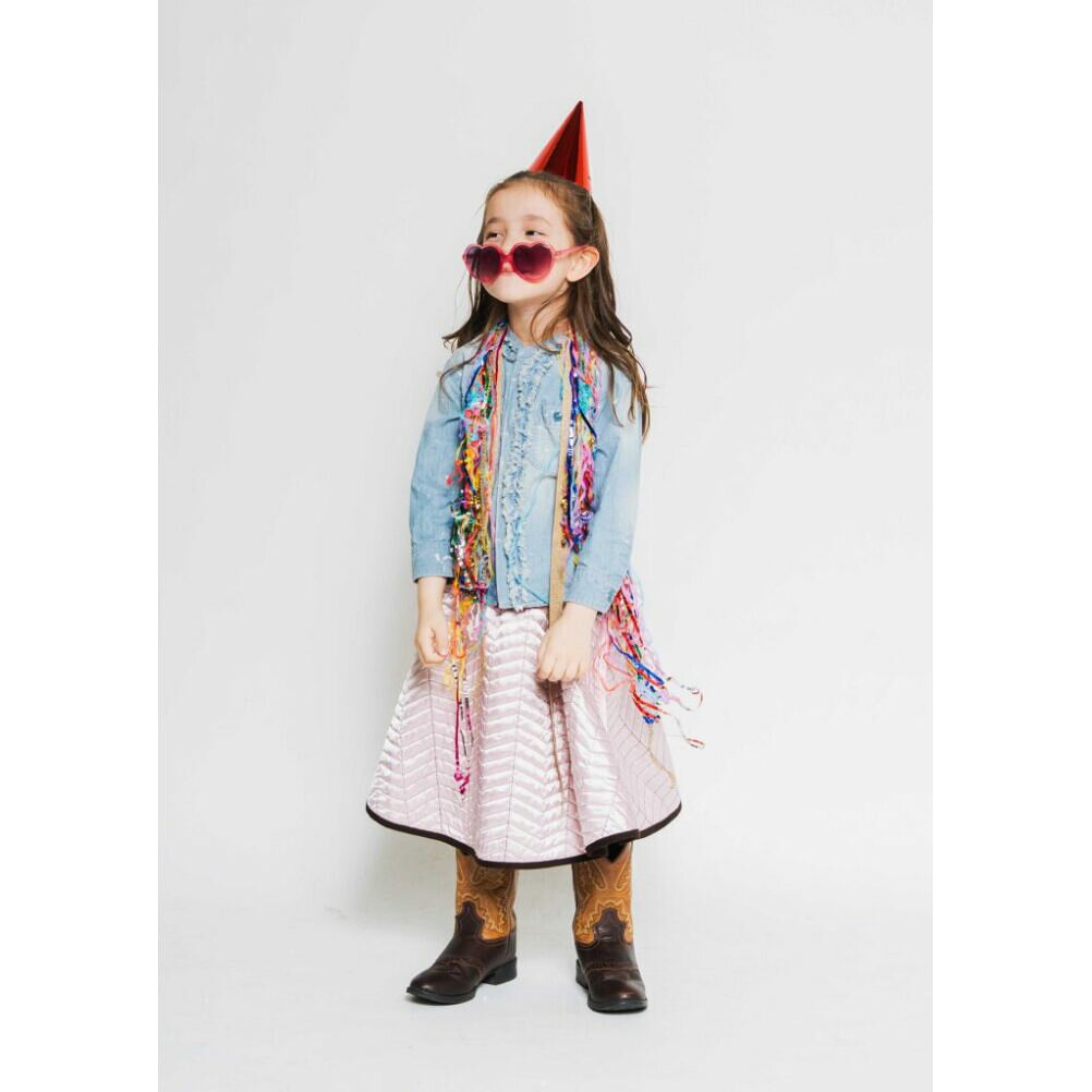 子供服サーカスの【子供服 親子 ゴートゥーハリウッド GO TO HOLLYWOOD 】 シャンブレー リメイク ワークシャツ【8月入荷予定】 14BLブルー｜アングル3