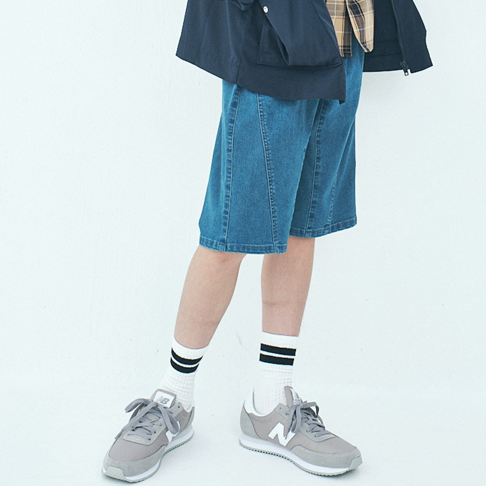 【maarookBOOYz./マルークボーイズ/BOOYz/ボーイズ/子供服/ジュニア/男の子】 あす楽 ストレッチデニムショートパンツ ブルー(7)