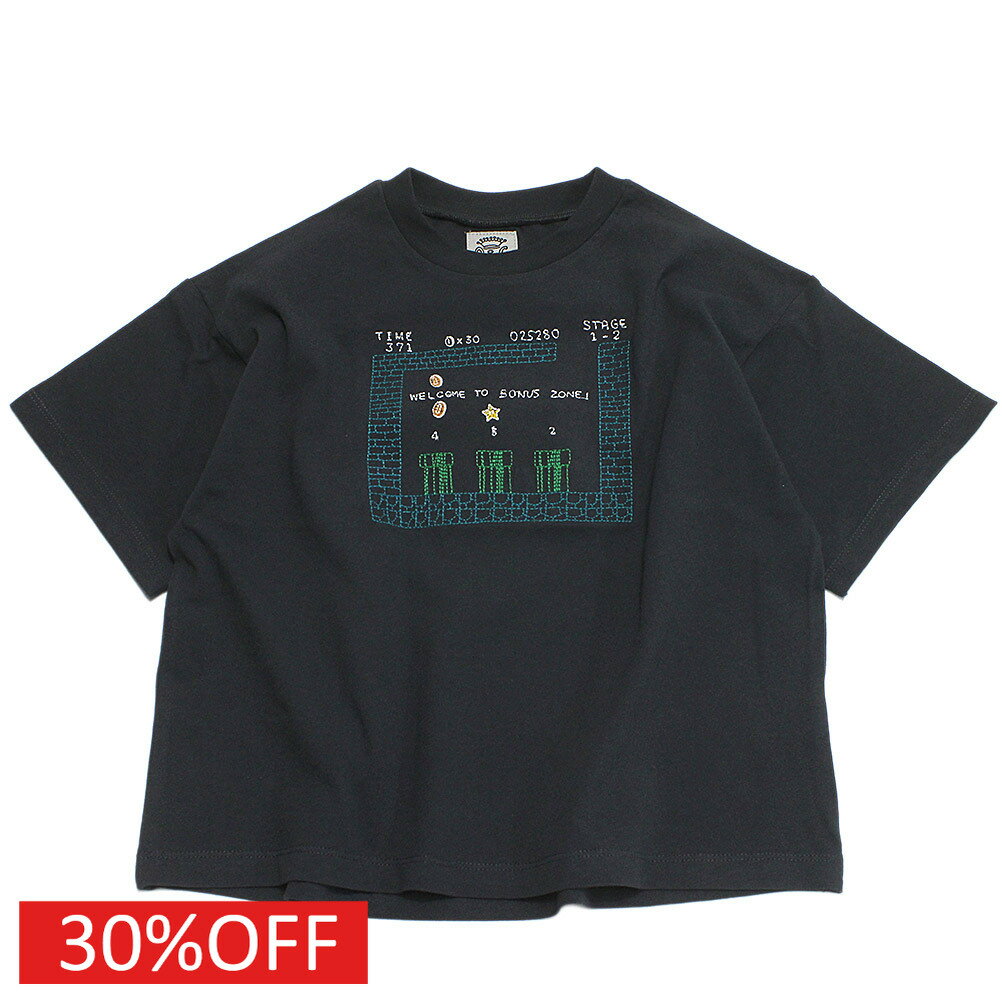 Rakuten - 【オーシャンアンドグラウンド/子供服/ベビー/キッズ/ジュニア/ocean＆ground】 セール 【30%OFF】 ENJOY STICH Tシャツ ブラック(BK)
