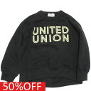 【子供服 フォブ FOV キッズ】 セール 【50%OFF】 UNITED ビッグトレーナー ブラック(BK)