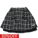【アルジー/algy/JS/ガールズ/ジュニア/女の子】 セール 【30%OFF】 ガーリースカート ブラック(BK)