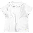 【マルーク 子供服 maarook 女の子 親子 ガールス ベビー ベビーギフト】 スムースセーラー衿Tシャツ シロ(1)