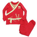 Confidence and Courage コンフィデンスアンドカレィジ 子供服 子ども服 光るプリントパジャマ 忍者だまし絵蓄光PTパジャマ アカ