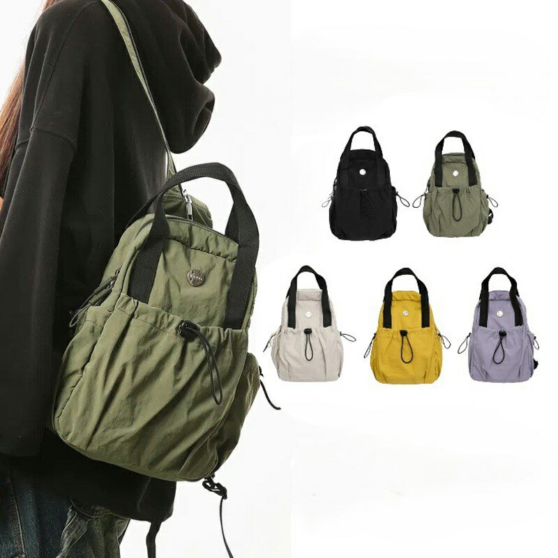 Rakuten - ナイロンボディバッグ 黒 白 イエロー オリーブ パープル 軽量 斜め掛け ユニセックス 5色