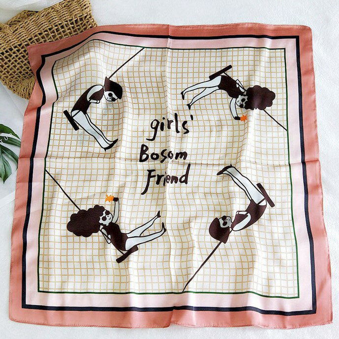 ブランコガール柄スカーフ