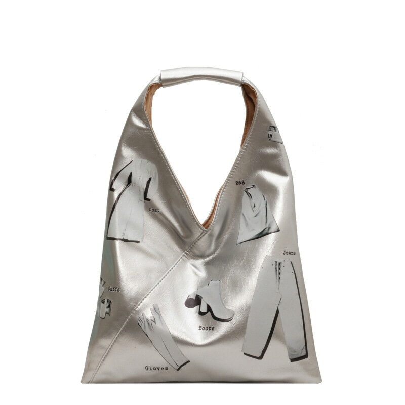 洋服柄シャイニーショルダーバッグ