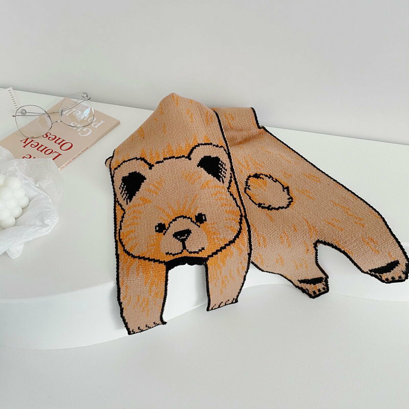 クマモチーフストール