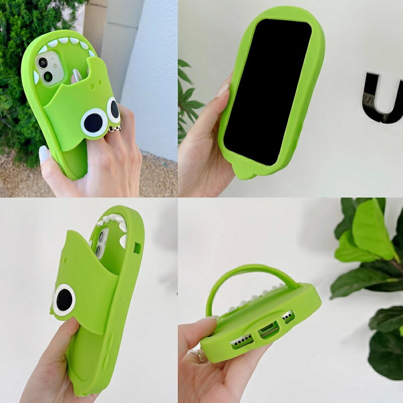 【メール便送料無料】≪大人気面白雑貨シリーズ≫意外と使い勝手のいいサンダル風シリコングリーンボディ♪大人女子にぴったりPOPでCUTEなワニさんモチーフのスマホケース iPhone11 iPhone12 12pro 12ProMax iPhone13 13Pro 13ProMax iPhone14 14Pro 14ProMax