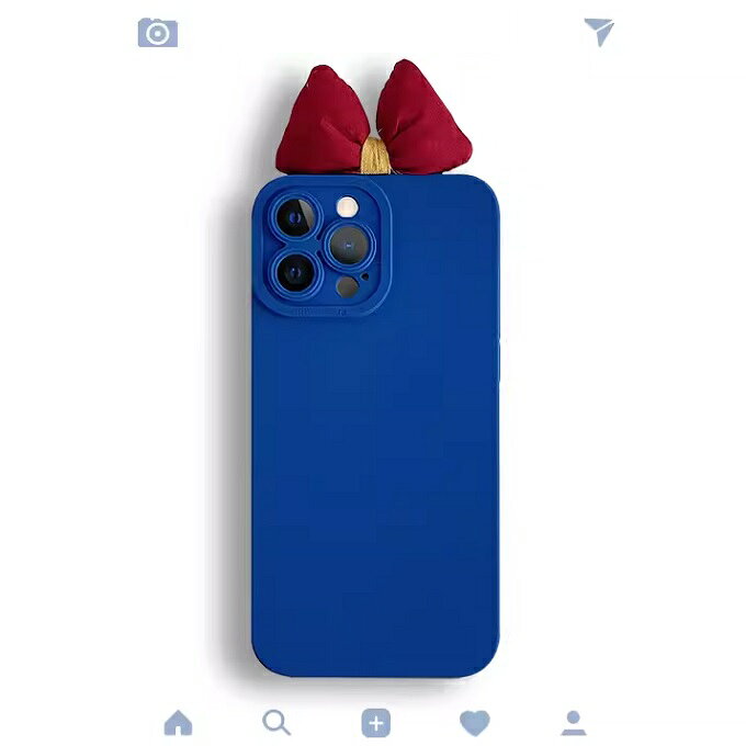 ≪大人気リボンシリーズ≫使いやすいなブルーカラーのボディ♪大人女子にぴったりなCUTEなリボン付きのスマホケース iPhone7/8SE 7/8Plus X Xs XR XsMax iPhone11 11ProMax iPhone12 12Pro 12ProMax iPhone13 13Pro 13ProMax iPhone14 14Pro 14ProMax