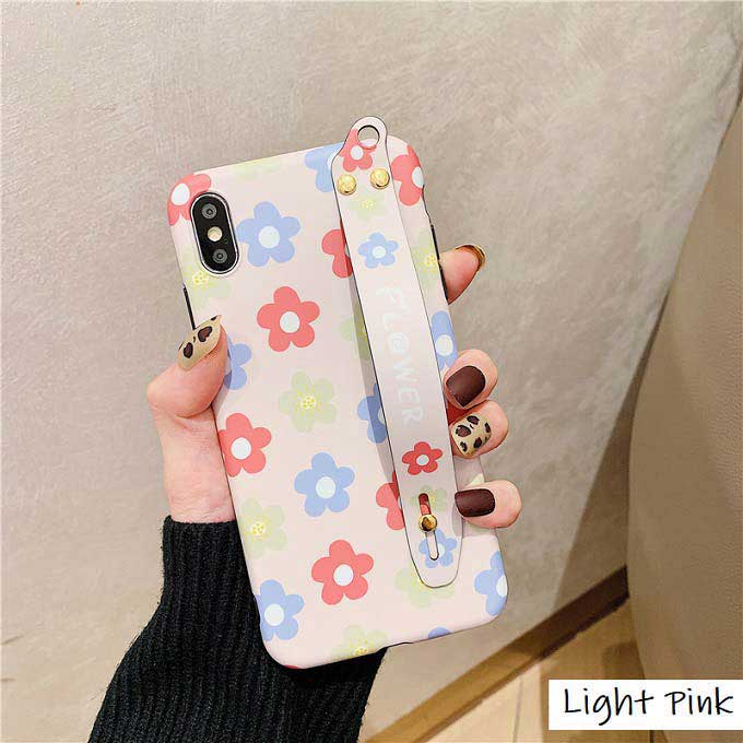【メール便送料無料】≪大人気フラワーシリーズ≫スタンドにもなるハンドルが付いてとっても便利♪北欧テイストのPOPでカワイイ花柄が大人女子にぴったりなスマホケース iPhone6,6S,6 Plus,6S Plus,iPhone7,8,7 Plus,8 Plus,iPhoneX,XS,iPhoneXR,iPhoneXS Max